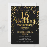15. Hochzeitstag - Black & Gold