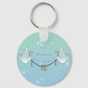 15. Hochzeitstag-Geschenke Schlüsselanhänger