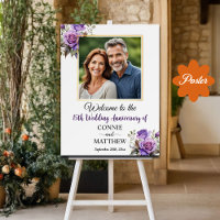 15. Hochzeitstag Gold Frame Lila Rose