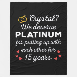 15. Hochzeitstag I - Crystal Funny Couple Fleecedecke