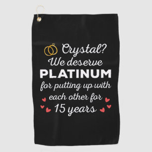 15. Hochzeitstag I - Crystal Funny Couple Golfhandtuch