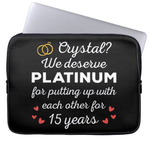 15. Hochzeitstag I - Crystal Funny Couple Laptopschutzhülle