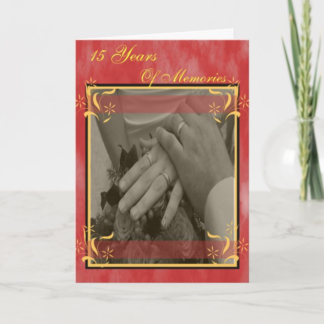 15. Hochzeitstag Karte (Vorderseite)
