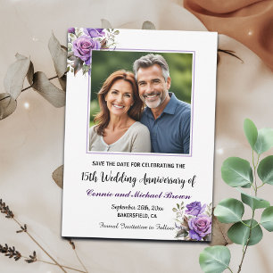 15. Hochzeitstag Lila Rose Foto Save The Date