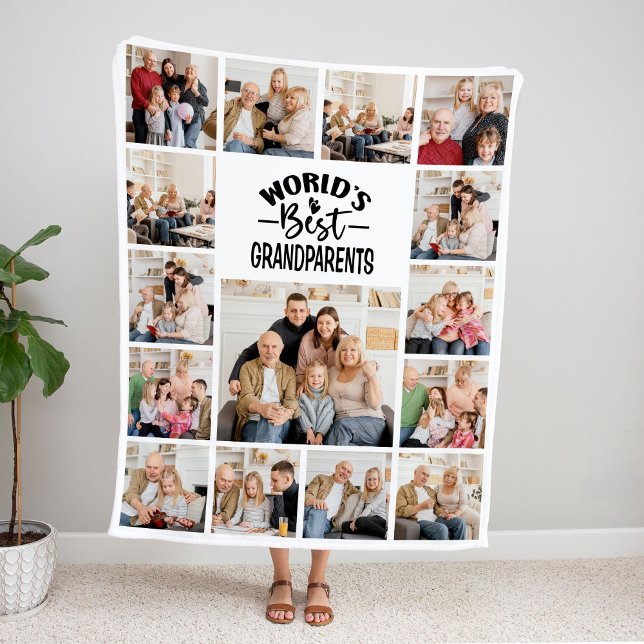 15 Image World's Best Grandparents Fleece Blanket (Von Creator hochgeladen)
