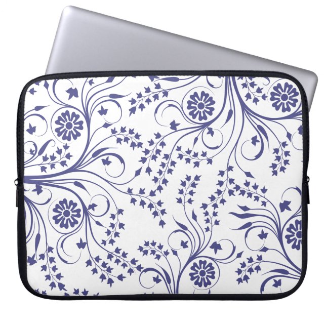 15-Inch Laptop Sleeve – Floral & Gradient Grain  (Vorderseite)