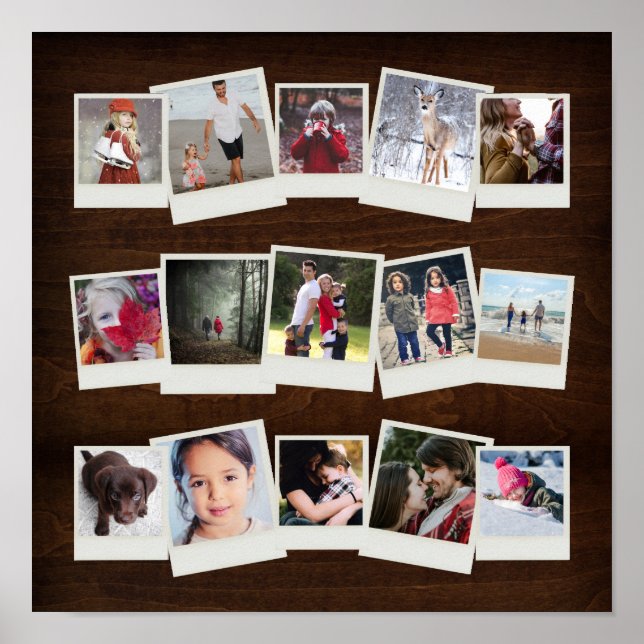 15 Instant Film Photos Photo Gift Collage Poster (Vorne)