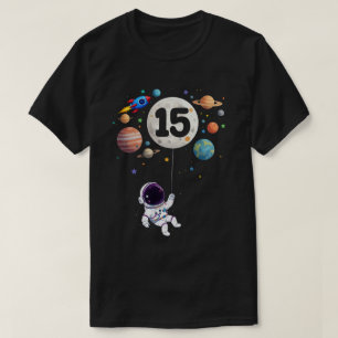 15. Jahr Alte Tagesplaneten Astronaut 15. Geburtst T-Shirt