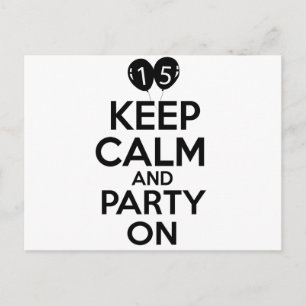 15. Jahr Geburtstagsdesigns Postkarte