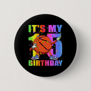 15 Jahre alt 15. Basketball Geburtstagsparty Thema Button