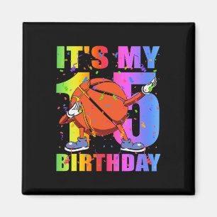 15 Jahre alt 15. Basketball Geburtstagsparty Thema Magnet