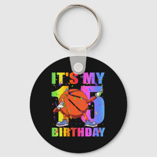 15 Jahre alt 15. Basketball Geburtstagsparty Thema Schlüsselanhänger