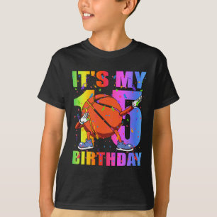 15 Jahre alt 15. Basketball Geburtstagsparty Thema T-Shirt