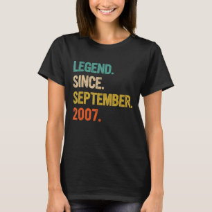 15 Jahre alt 15. Geburtstag seit September T-Shirt