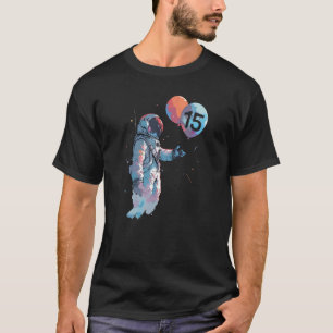 15 Jahre alt Geburtstag Junge Kosmonaut Galaxy Bal T-Shirt