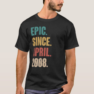 15 Jahre alt Vintag 2008 Geburtstag 15. Dekoration T-Shirt