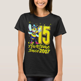 15 Jahre alte Dabbing Biene 15. Geburtstag Kinder T-Shirt