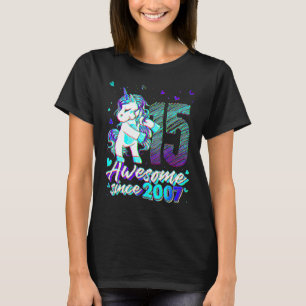 15 Jahre alte Einhorn-Flossing 15. Geburtstag Unic T-Shirt