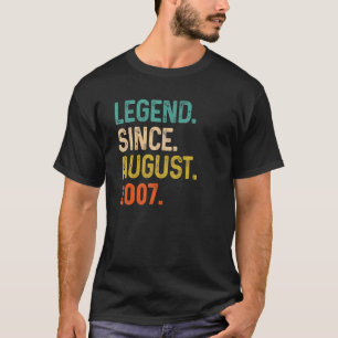 15 Jahre alte Legende seit August 2007 15. Geburts T-Shirt