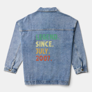 15 Jahre alte Legende seit Juli 2007 15. Geburtsta Jeansjacke