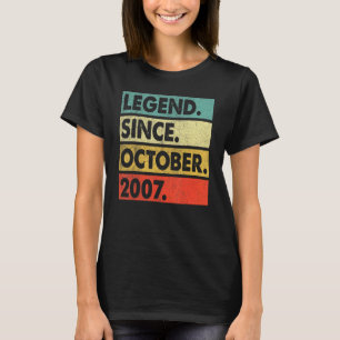15 Jahre alte Legende Seit Oktober 2007 15. Geburt T-Shirt
