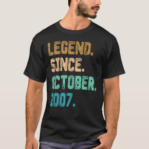 15 Jahre alte Legende Seit Oktober 2007 15. Geburt T-Shirt