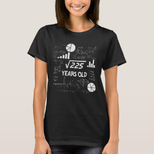 15 Jahre alter Tag Geeky Mathe 15. Geburtstag Gesc T-Shirt