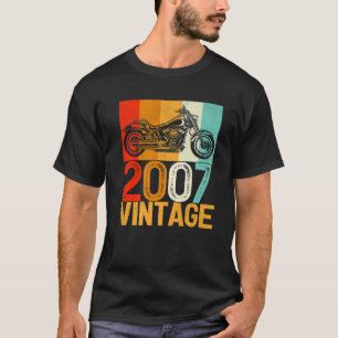 15 Jahre altes Retro-Motorrad Vintag 2007 15th Bi T-Shirt