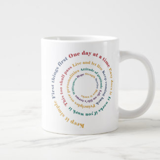 15 Jahre Sobriety Slogan Spiral Riesenkaffee Jumbo-Tasse