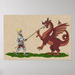 15. Jahrhundert Saint George und der Drache Poster