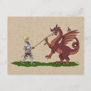 15. Jahrhundert Saint George und der Drache Postkarte