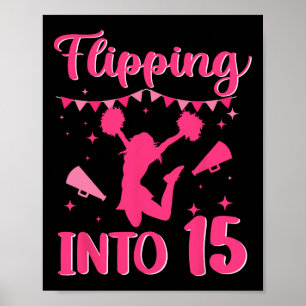 15-jähriges Geburtstags-Cheerleading-Mädchen 15. C Poster