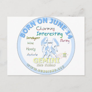 15. Juni - Gemini Postkarte