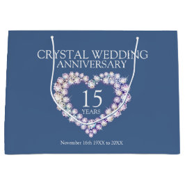 15. Kristallhochzeit Foto Geschenktasche Große Geschenktüte