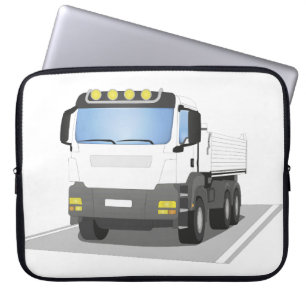 15" Laptoptasche weißer Baustellen LKW Laptopschutzhülle