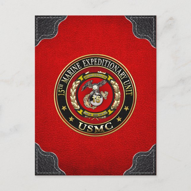 15. Marine Expeditionary Unit (15. MEU) [3D] Postkarte (Vorderseite)