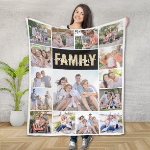 15 Monogramm für die Fotocollage-Familienname Fleecedecke