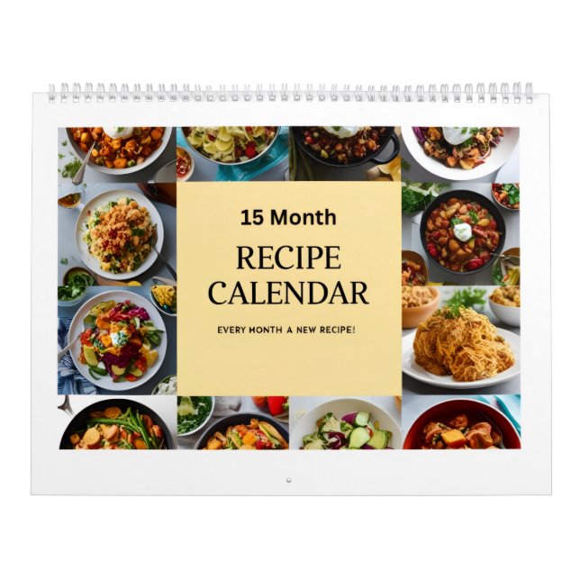 15 Month Recipe Calendar Kalender (Titelbild)