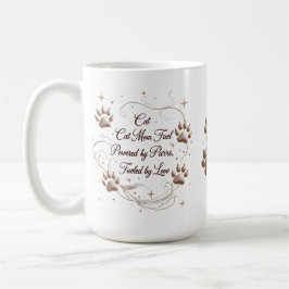 15 oz Cat Mama Tasse - Powered by Purrs, gespeist