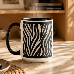 15 OZ. KAFFEE-TASSE - "ZEBRA-DRUCK" TASSE