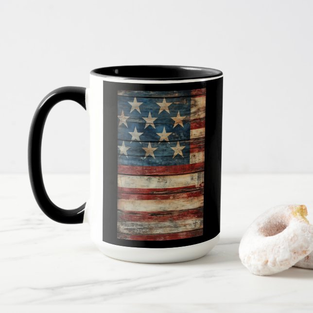 15 OZ Kaffeetasse mit patriotischen Designs (Mit Donut)