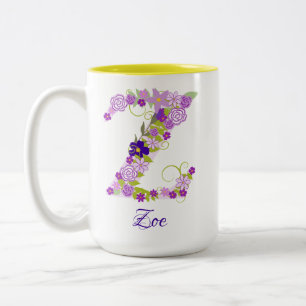 15 oz Lavender Lila Mit Monogramm Kaffee Tasse