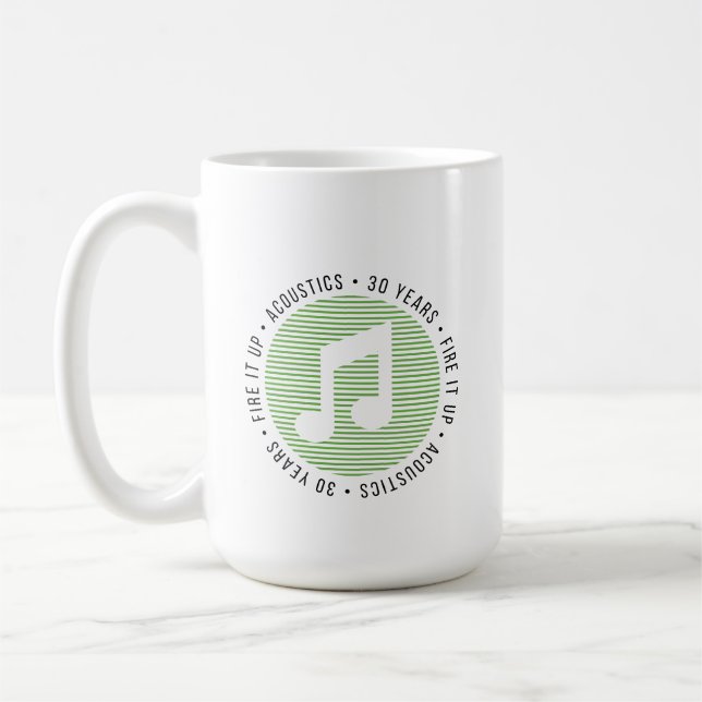 15 oz Tasse 30 Jahre Musiknote + Alien (Links)