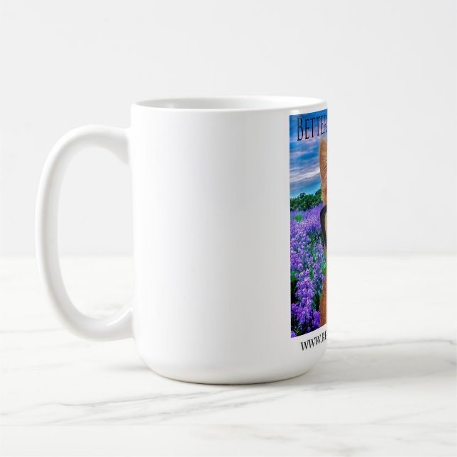 15 oz weiße Tasse, besser frag nana Kaffeetasse (Links)