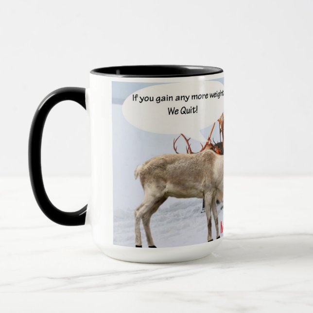 15 oz zwei Töne Tasse. frohe Weihnachten glücklich Tasse (Links)