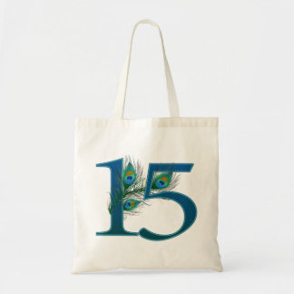 15 Pfauenfeder-Jubiläum Elegant Tragetasche