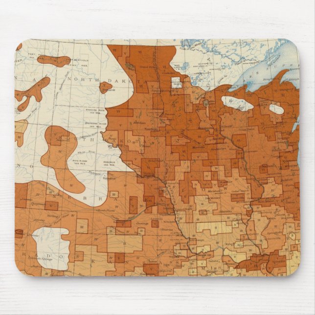 15 Proportion Weiße ausländische Eltern 1890 Mousepad (Vorne)