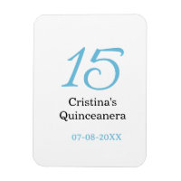 15. Quinceanera-Geburtstag blau schwarze fette Sch