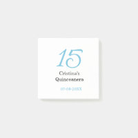 15. Quinceanera-Geburtstag blau schwarze fette Sch