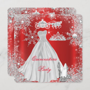 15. Regal Red Birthday Party in Quinceanera Einladung